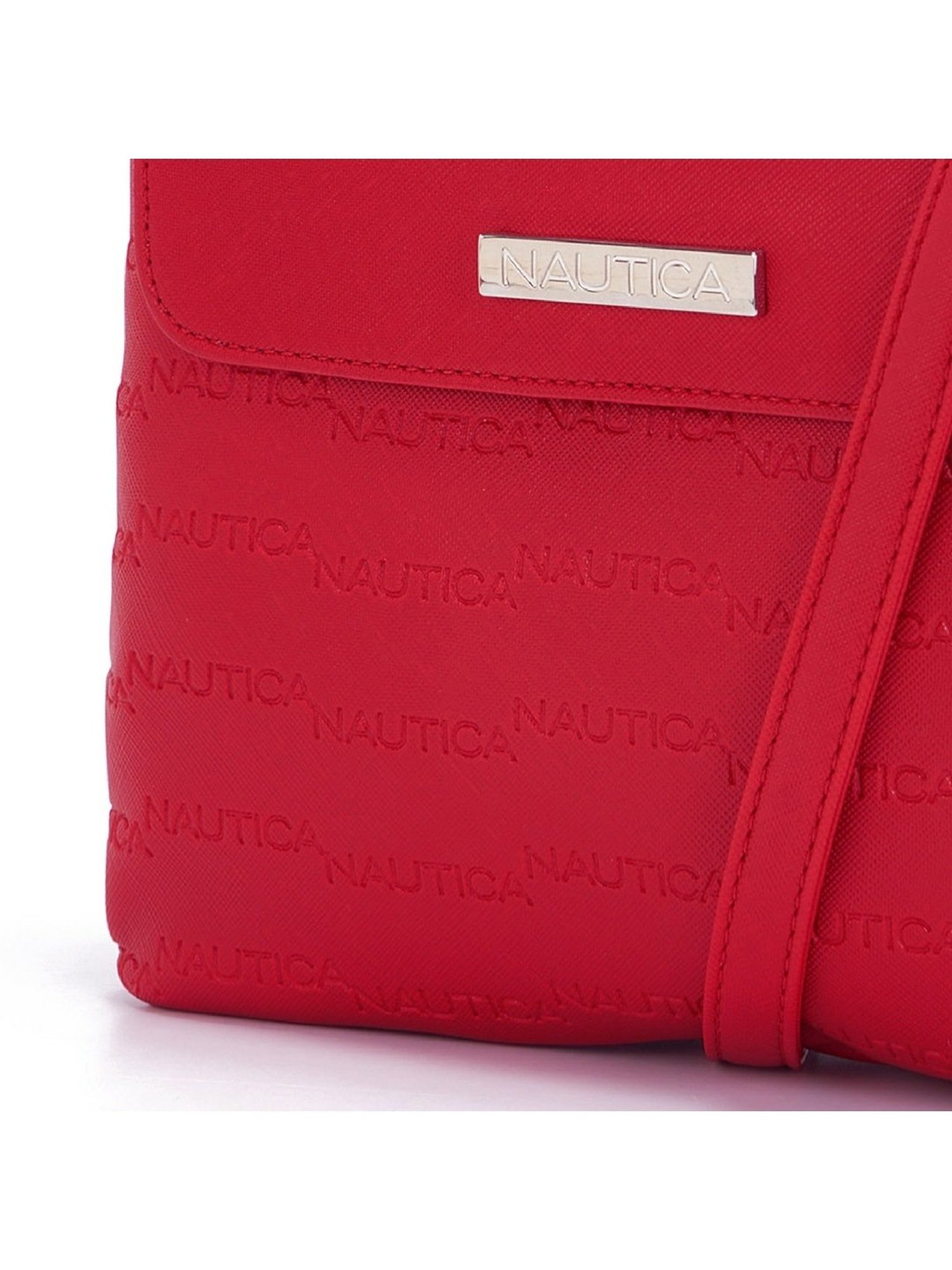 Nautica Red Solid Medium Sling Handbag