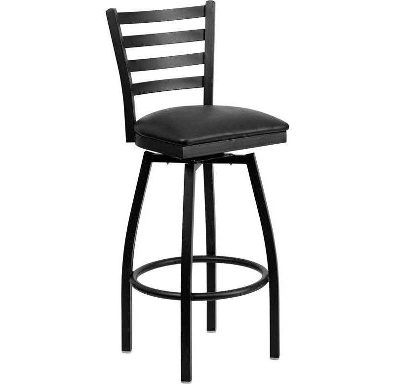 Wooden Barstool with Padded Seat and Open Backrest Blue/Brown - Benzara