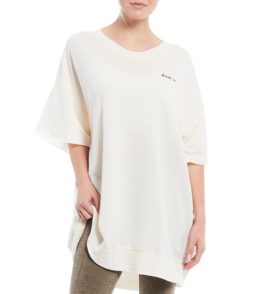 Karen Kane Short Sleeve Tie-Dye Hoodie