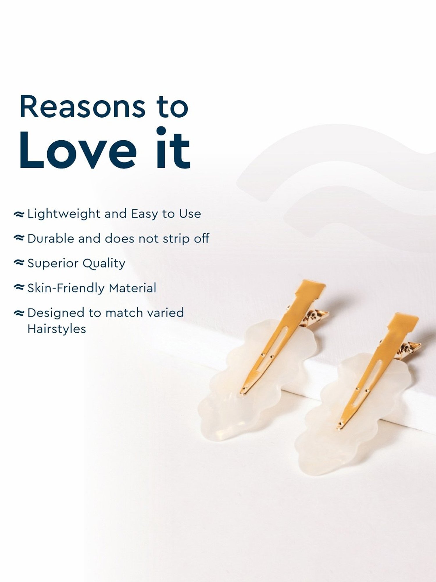 GUBB Pearl Leaf Hair Clips for Women - Pack of 2