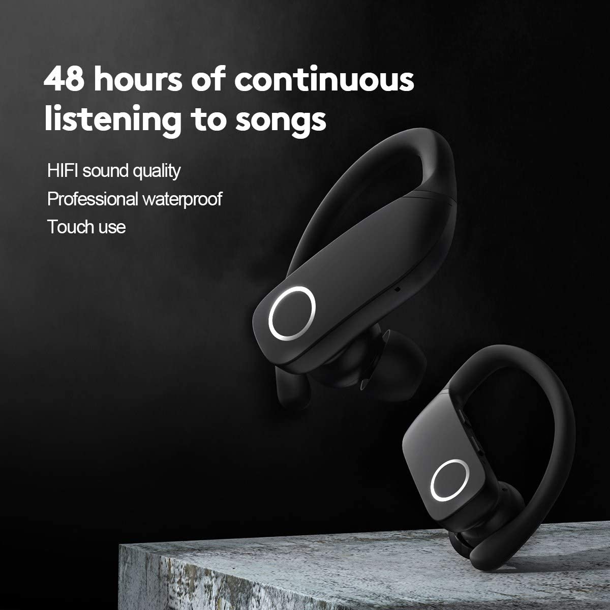 Fashion Wireless Earbuds,Bluetooth 5.0 in-Ear Headset with Mic,Noise Cancelling TWS Earphone with Charging Case,Touch Control Stereo Bass Headphones for Sports and Music