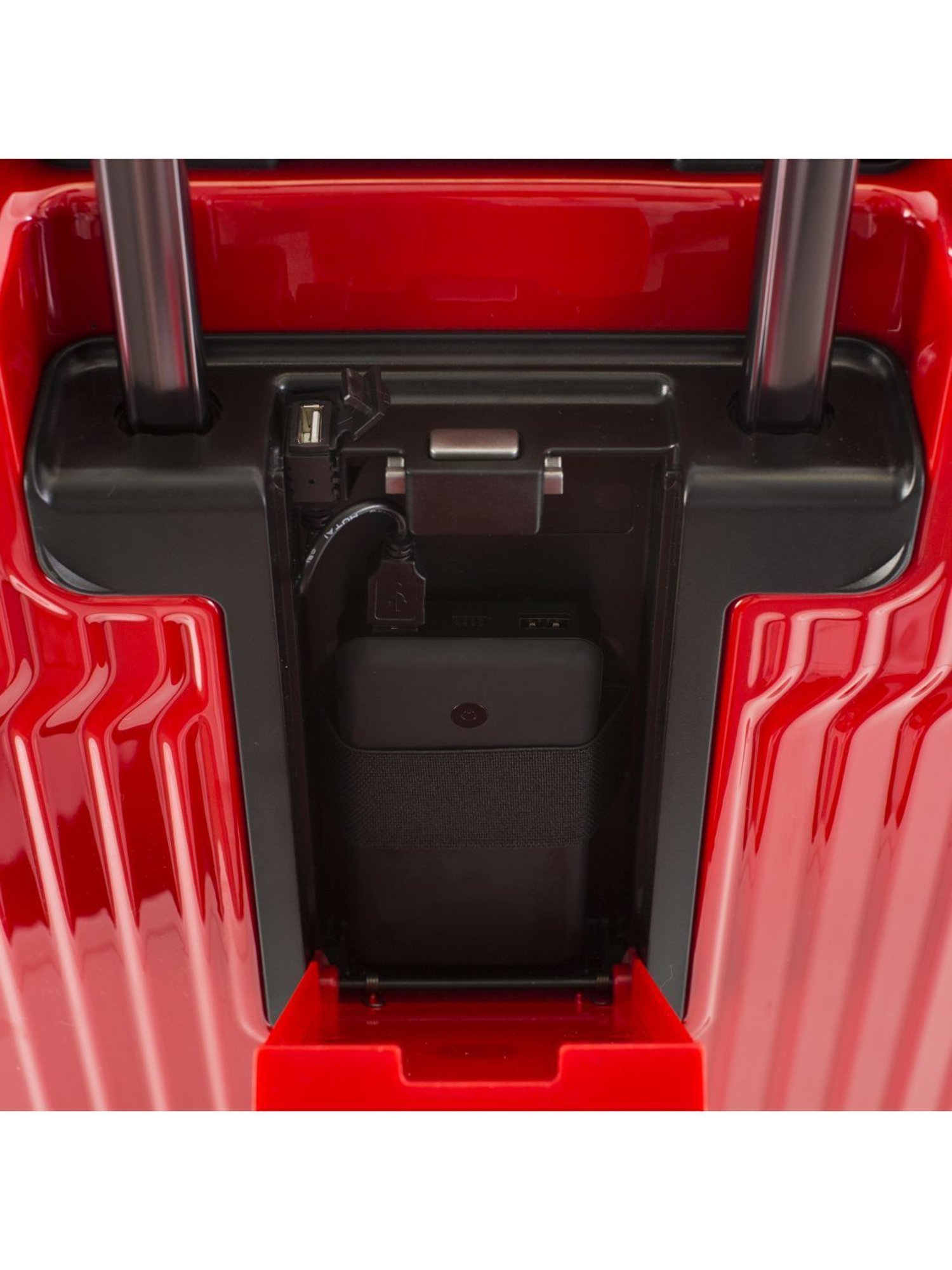 HEYS Tekno Red Textured Hard Cabin Trolley Bag -21 cm