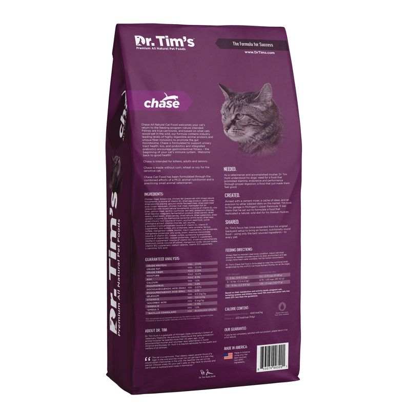 Dr. Tim's Pet Food Chase with Chicken Adult Premium Dry Cat Food - 5.15lbs
