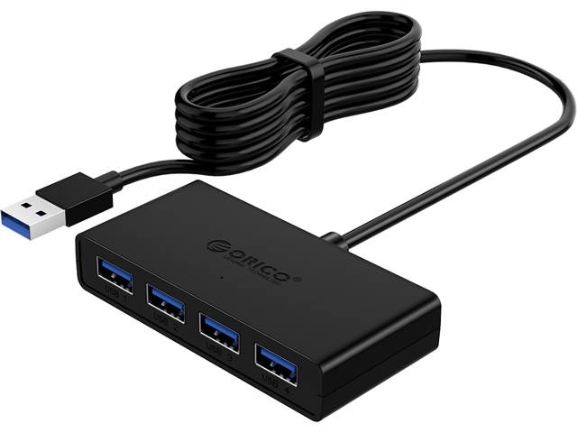 ORICO 4-Port USB 3.0 Data Hub with 4.92ft USB 3.0 Cable for Macbook, Mac Pro / mini, iMac, Surface Pro, XPS, Notebook PC, USB Flash Drives, Mobile HDD, and More