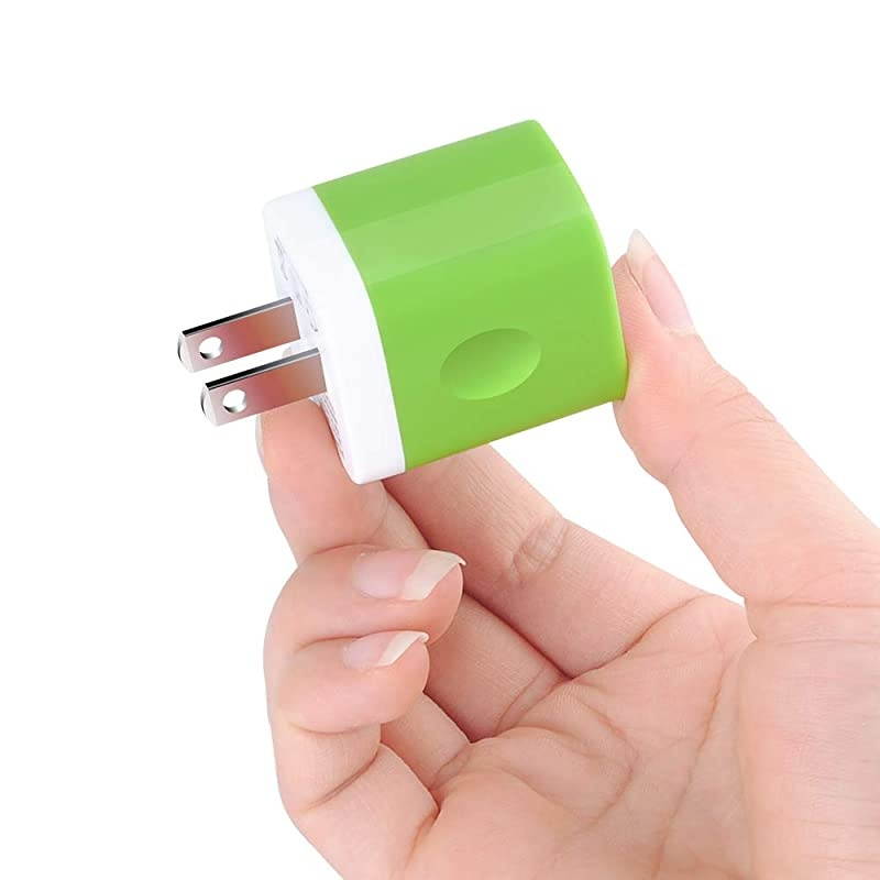 3Pcs Wall Charger,  Travel Charger Adapter Dual USB Port Fast Charging Block Cube Power Plug Box Base Brick for iPhone, Samsung Galaxy, LG, Moto, Google Pixel, Kindle, PS, HTC, Vivo, Oneplus