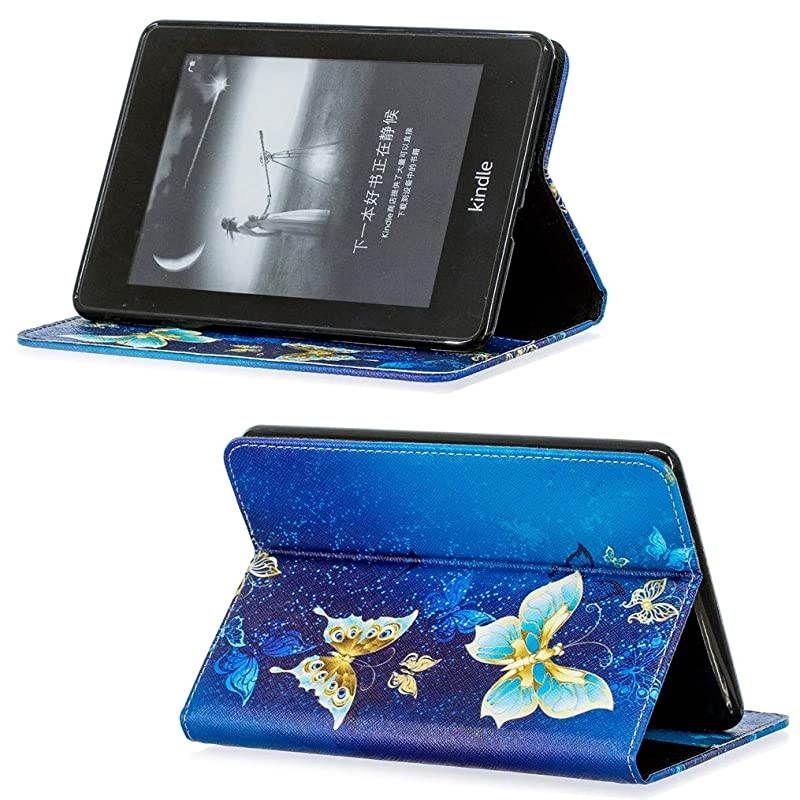 Kindle Paperwhite Case (10th Generation, 2018 Release),  PU Leather Stand Flip Folio [Card Holder] Protective Wallet Case Cover for  Kindle Paperwhite 4 2018 - Colorful Flower