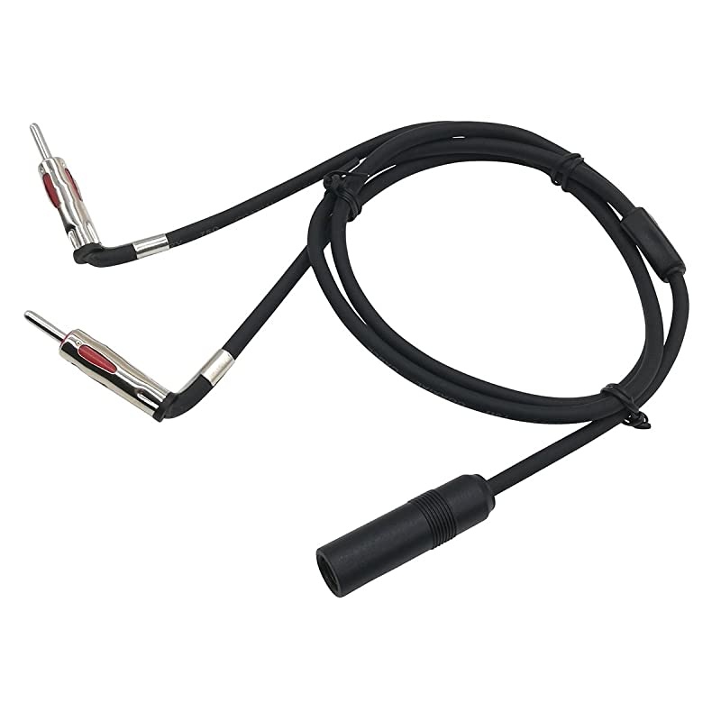 Car Antenna Splitter 1 Female to 2 Male Auto Antenna Adapter Cable Aerial Car Stereo Radio Splitter Y Shape Extension