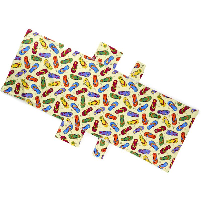 Lakeside Novelty Stretch-Cover Flip Flops Pattern Terry Cloth Beach Chair Cover