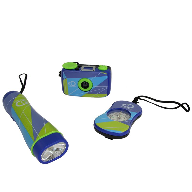 Discovery Kids 3-Piece Adventure Kit with Camera, Flashlight and Compass
