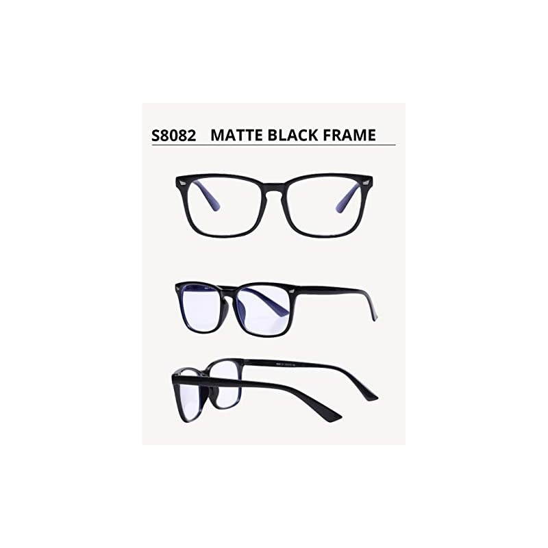 Light Blocking Glasses Square Nerd Eyeglasses Frame Anti Ray Computer Glasses Non Prescription blackwhiteLeopard