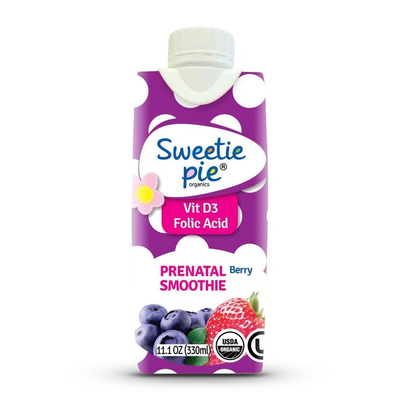 Sweetie Pie Organics Postpartum Smoothie Berry Flavor - 11.1oz/4ct