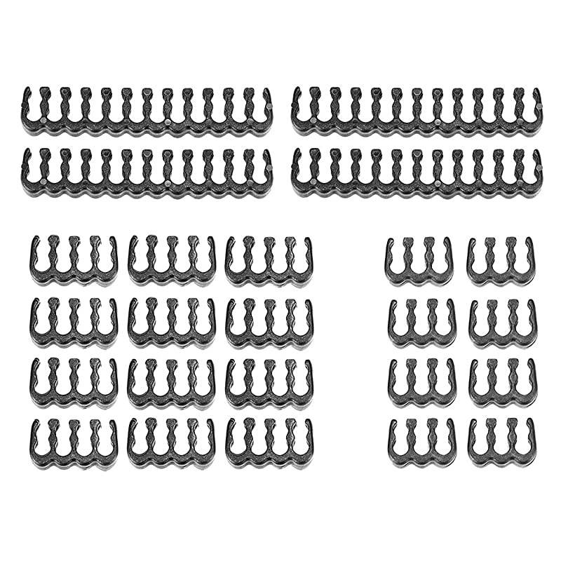Braided ATX Sleeved Cable Extension Kit for Power Supply Cable Kit PSU Connectors 24 Pin 8 Pin 6 Pin 4 + 4 Pin 6 Pack with Cable Comb 24 Pieces Set 24Pin 8Pin 6Pin Black
