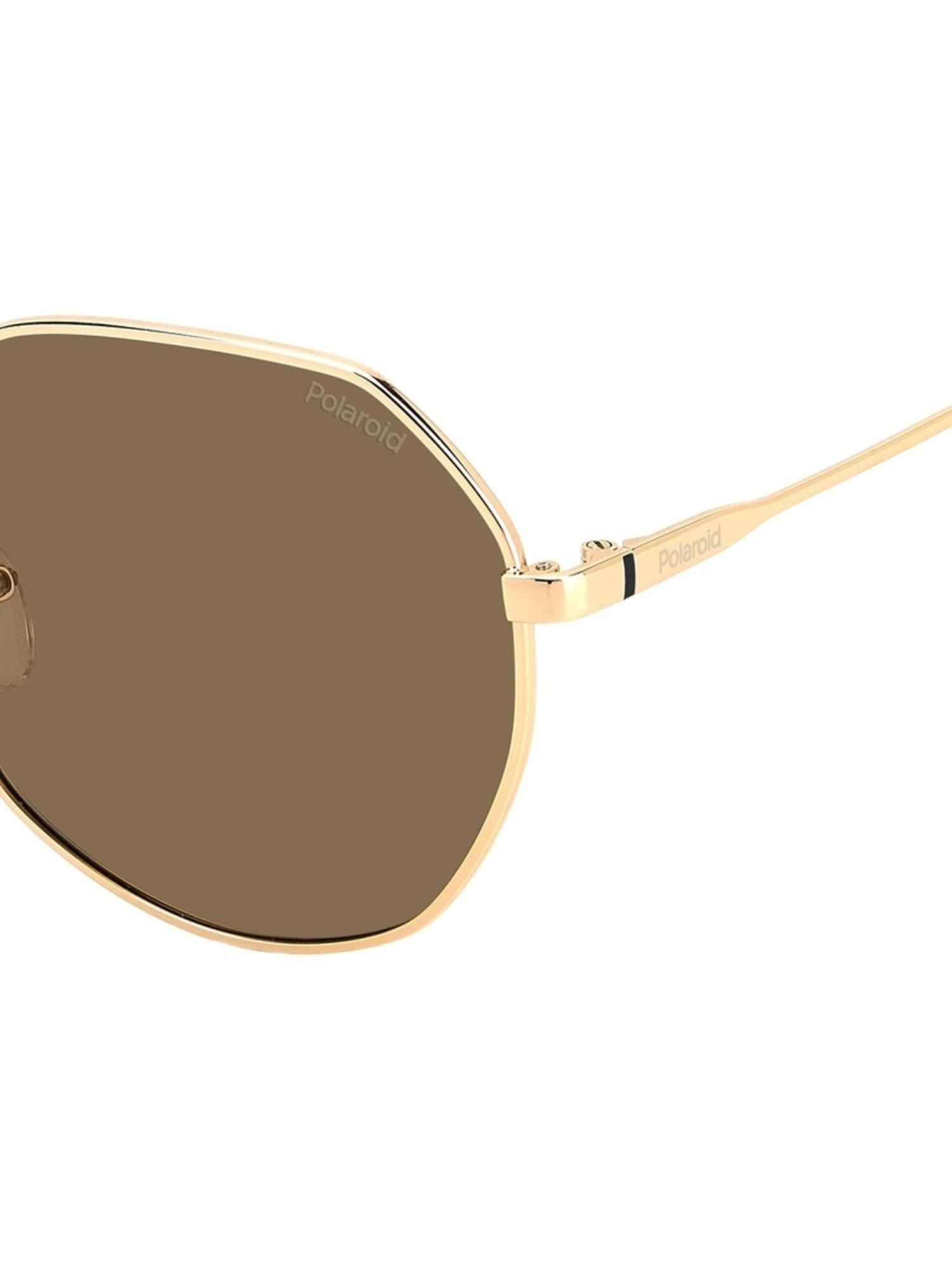 Polaroid Brown Geometric Polarised and UV Protected Lens Sunglasses for Women