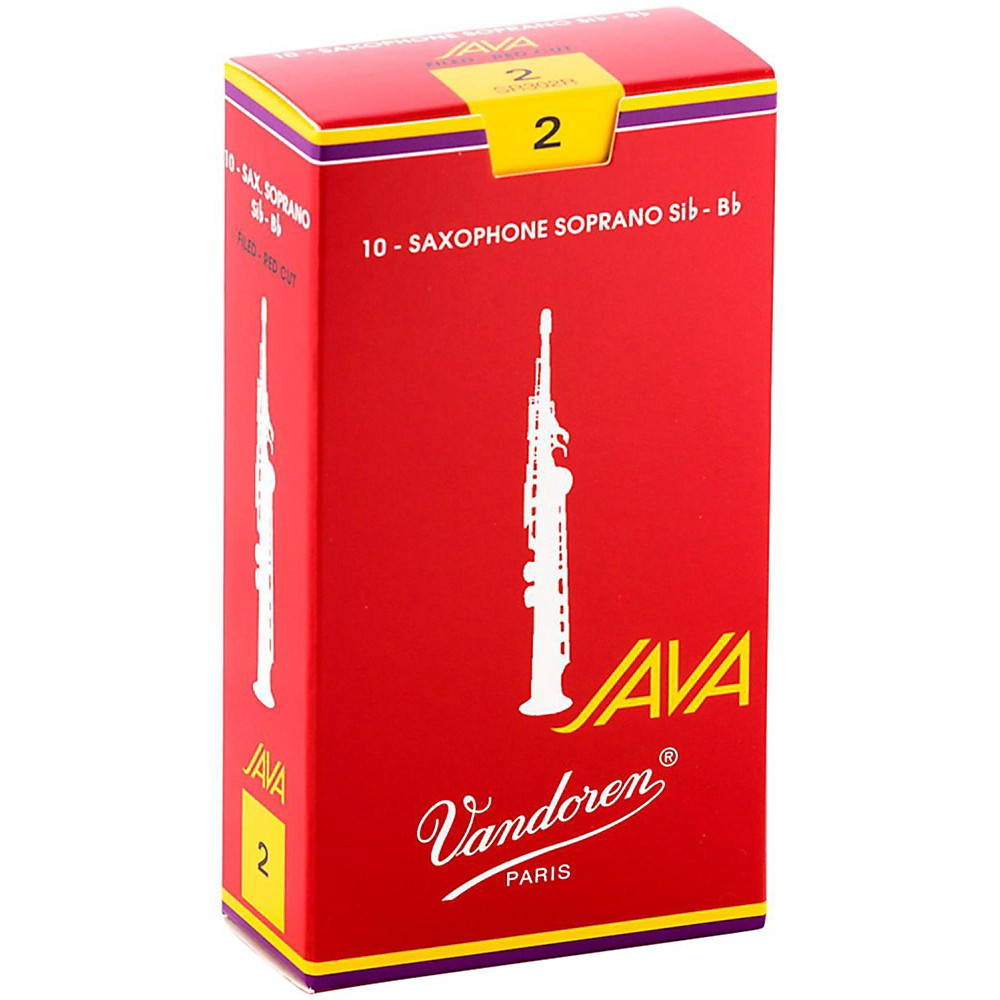 Vandoren 10 Soprano Saxophone Java Red Cut #2 Reeds