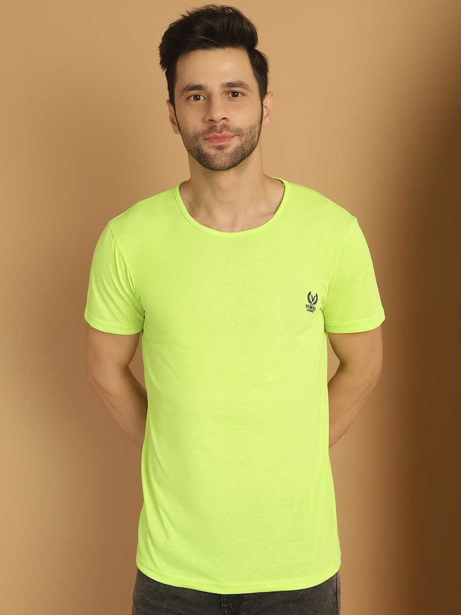 Vimal Jonney Multicolor Regular Fit Crew T-Shirt - Pack of 3