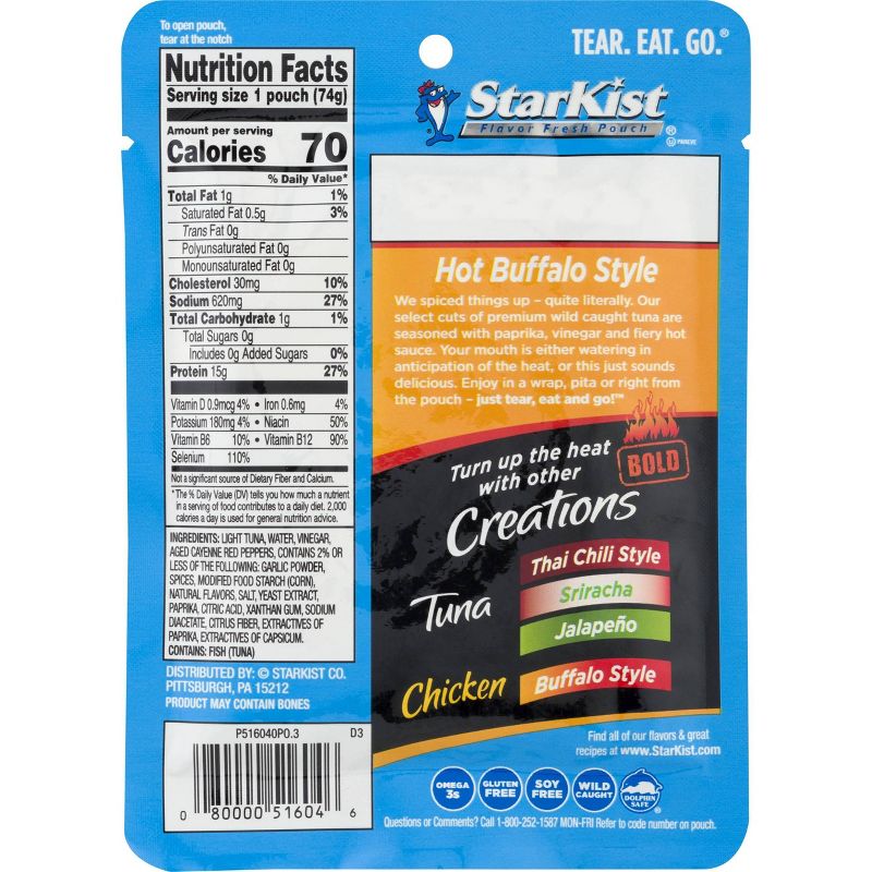 StarKist Tuna Creations BOLD Hot Buffalo Style Pouch - 2.6oz