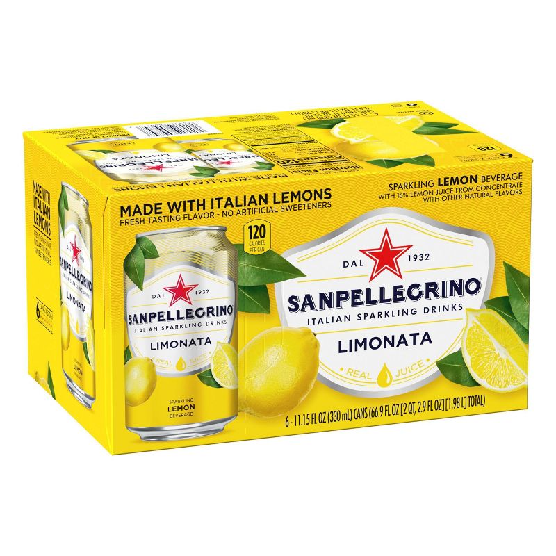 Sanpellegrino Lemon/Limonata Italian Sparkling Drinks - 6pk/11.15 fl oz Cans