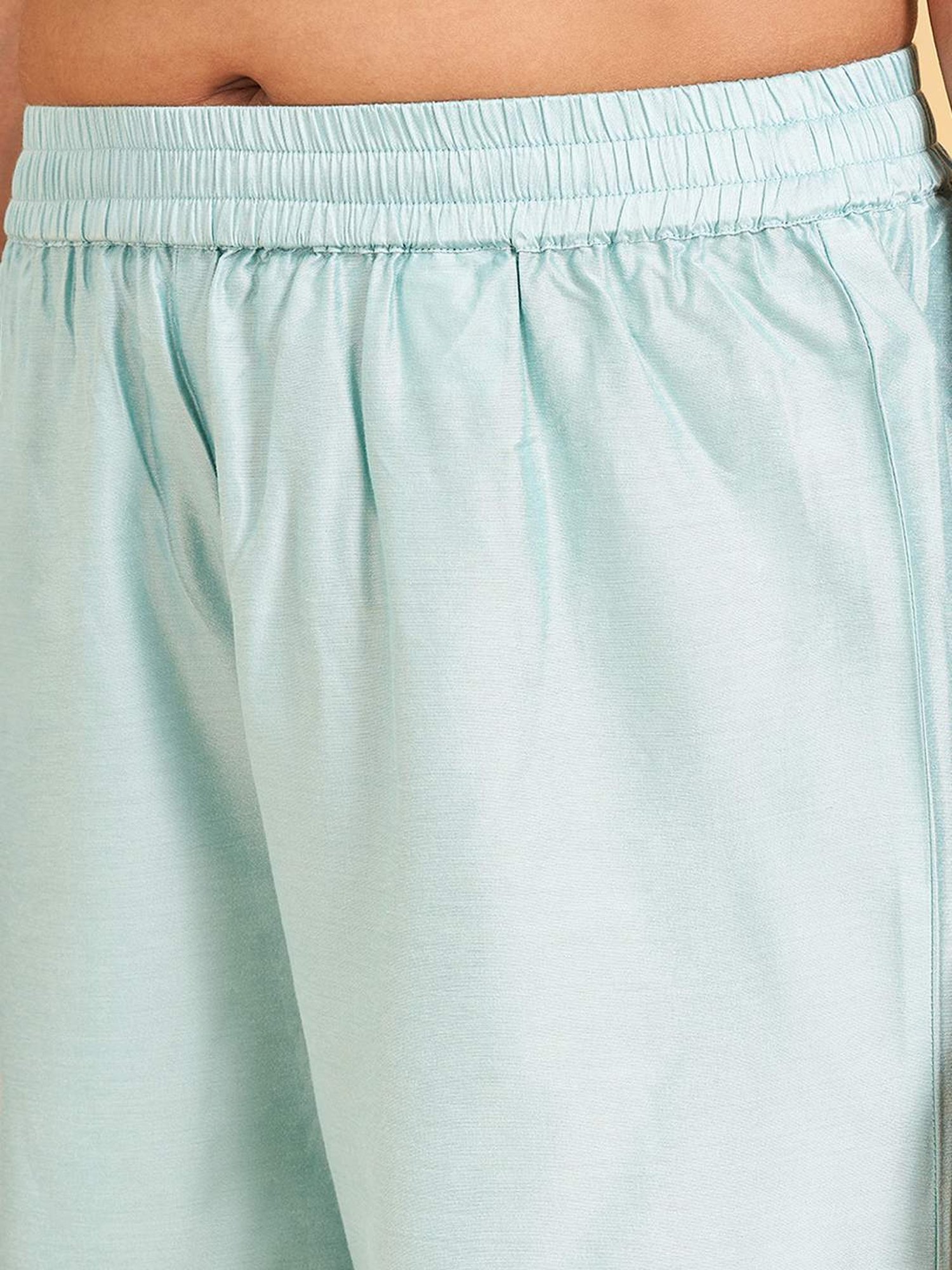 Rangmanch by Pantaloons Canal Blue Embroidered Kurta Palazzo Set With Dupatta