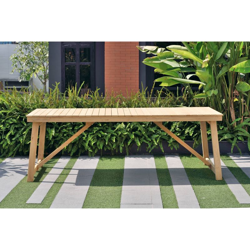 Kimberley Rectangular Patio Table - Brown - Amazonia