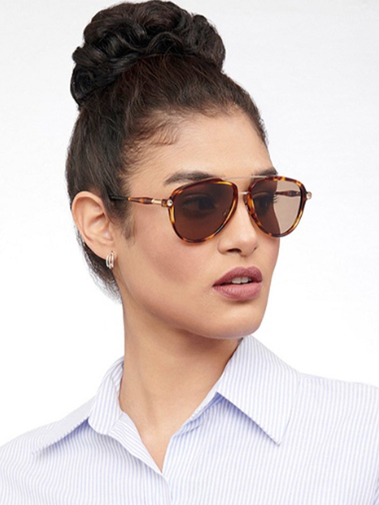 John Jacobs Brown Aviator Unisex Sunglasses