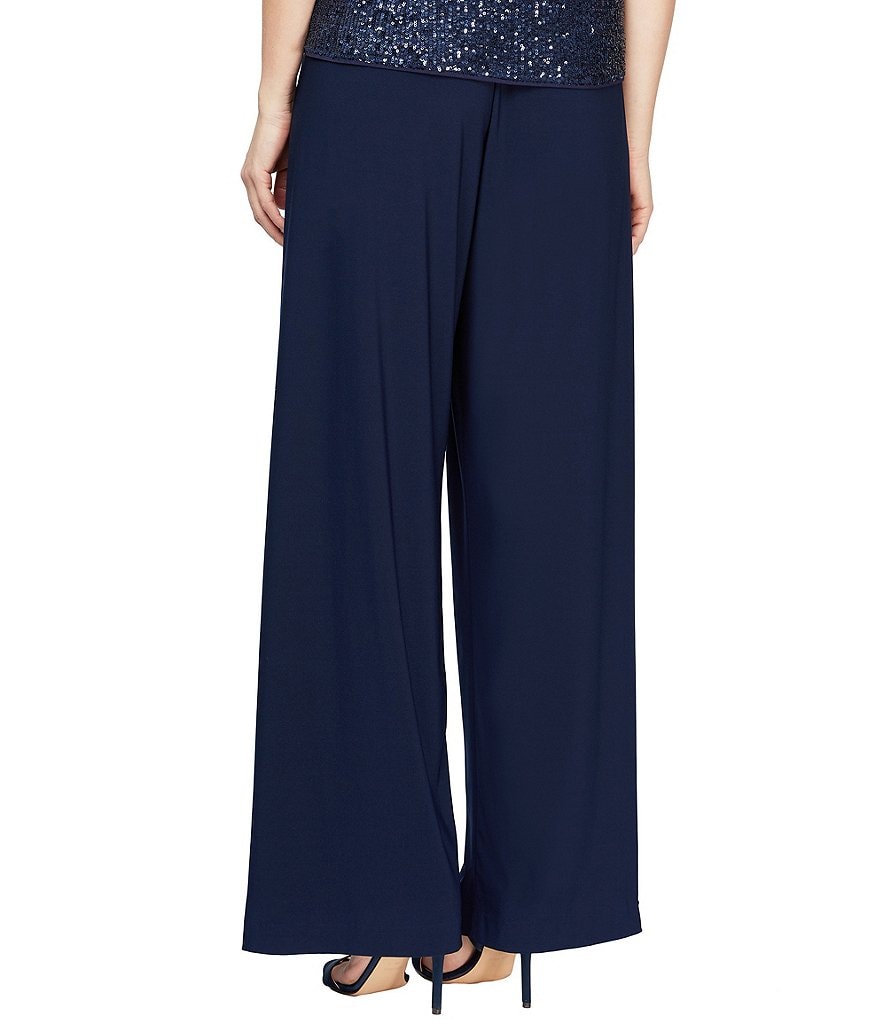 Alex Evenings Petite Matte Jersey Straight Leg Pant