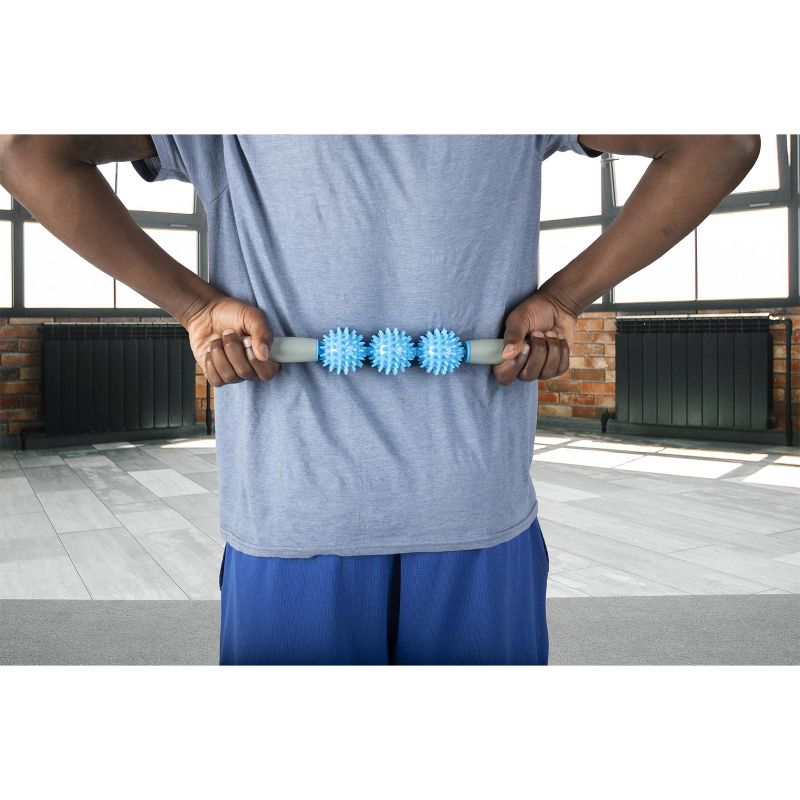 Mind Reader Blue Massager Stick with Textured Balls