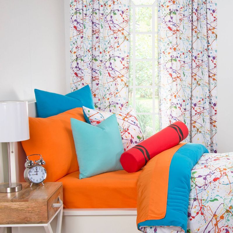 Red Solid 84" Rod Pocket Single Curtain Panel - Leaning Linens