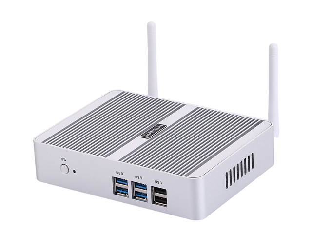 HUNSN Fanless Mini PC, Intel Celeron Quad Core N3150/N3160/J3160, Desktop Computer, HTPC, Kodi Box, BM04, AC WiFi/BT4.0/2HDMI/2LAN/4USB3.0/2USB2.0, (4G RAM/64G SSD)