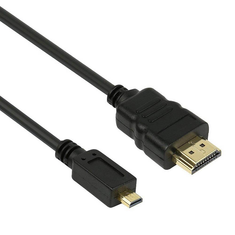 axGear Micro HDMI To HDMI Cable MicroHDMI Video Ver 1.4C Gold Plated Wire 6Ft 1.8M