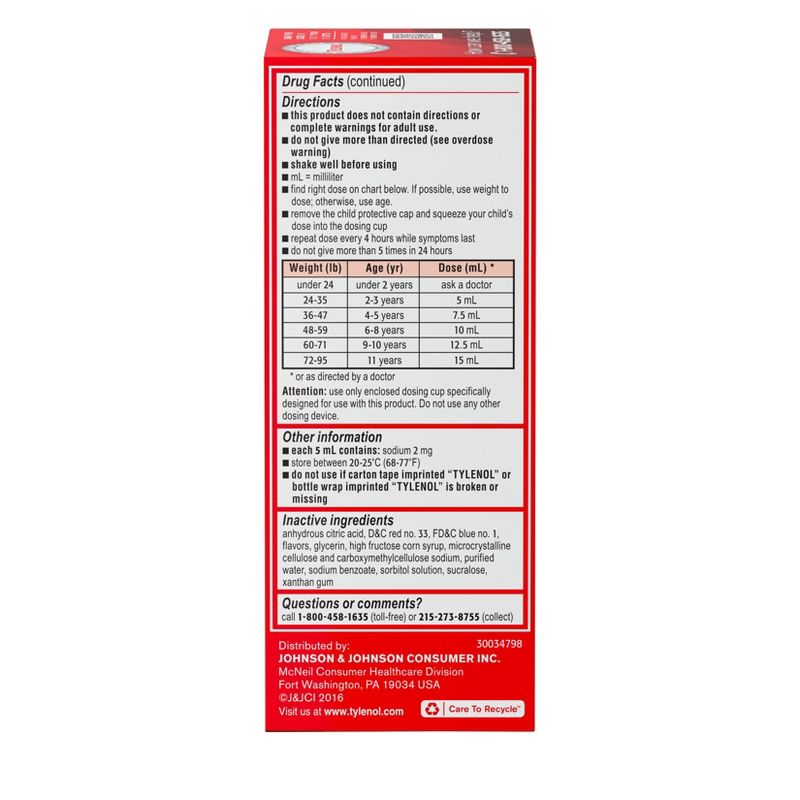 Children's Tylenol Grape Oral Suspension - 4 fl oz