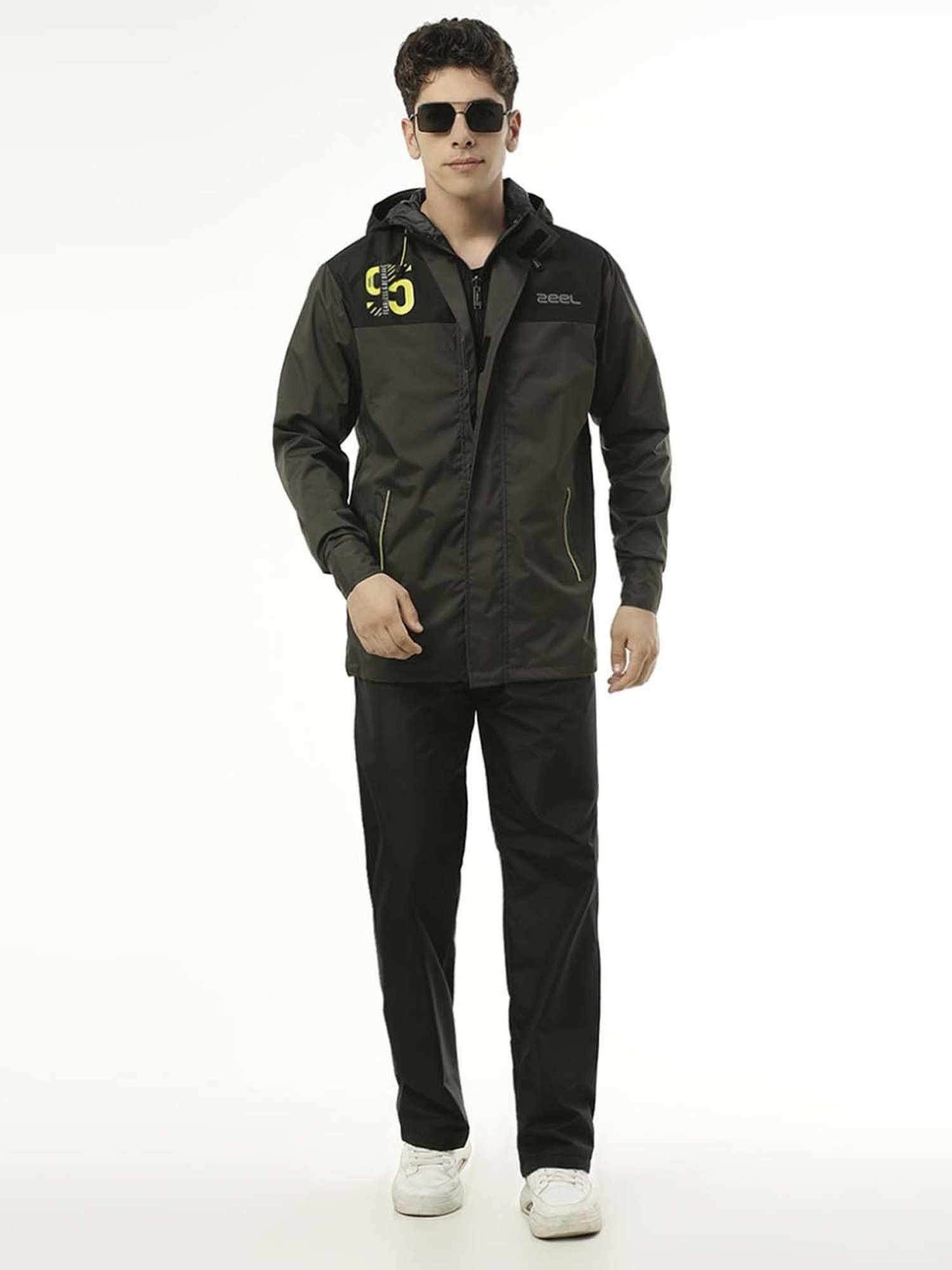 Zeel Black & Brown Raincoat Set