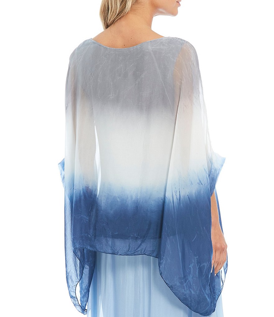 M Made In Italy Ombre Tie Dye Silk Blend Tunic