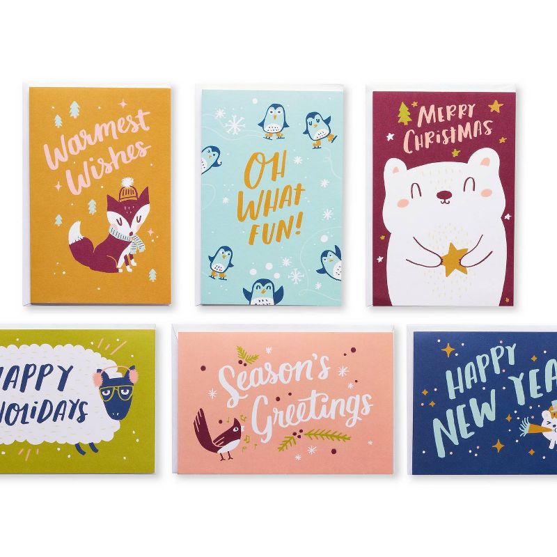 48ct Blank Holiday Greeting Card Bundle