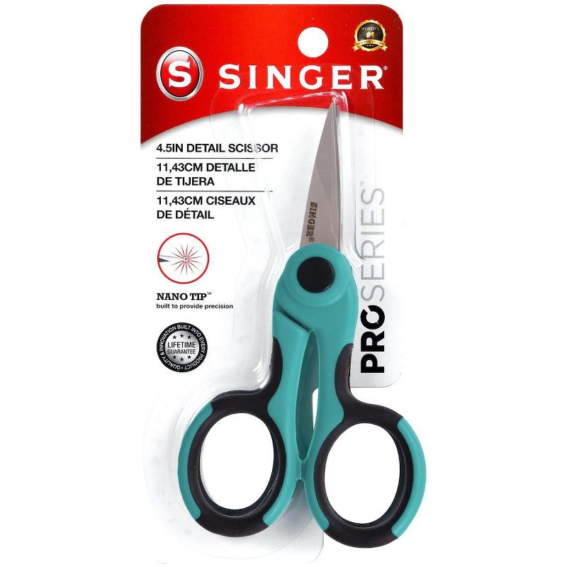 Singer ProSeries(TM) Detail Scissor 4.5"-W/NANO Tip(TM) Comfort Grip
