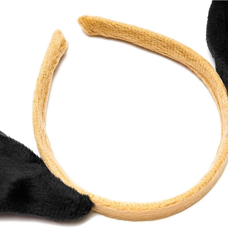 Spooky Central 2-Pack Cute Dog Ears Headband  Animal Cosplay Halloween Party Decorations, Black 8.25 x 5.7 in