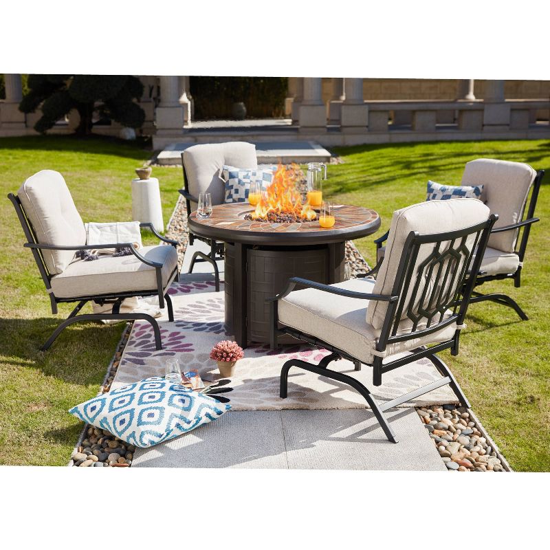 5pc Patio Fire Seating Set - Patio Festival
