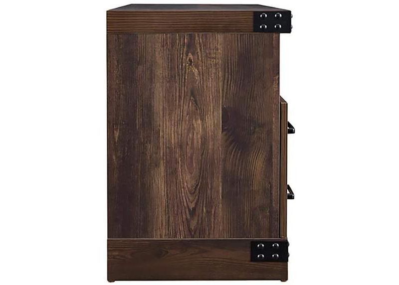 HearthPro Perry Electric Fireplace TV Stand in Rustic Brown - SP6543-OF