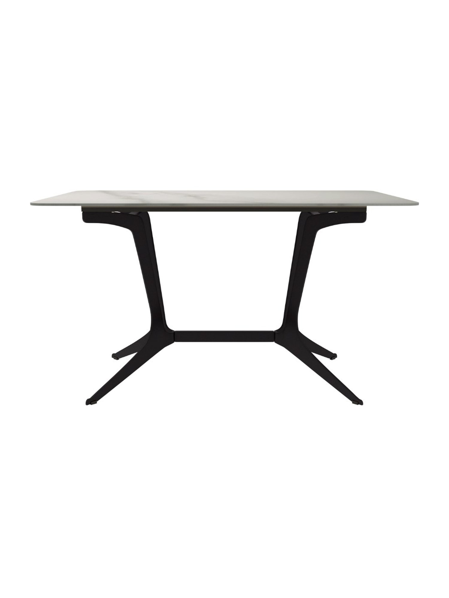 Godrej Interio Kosmic Black & White Ceramic 6 Seater Rectangular Dining Table