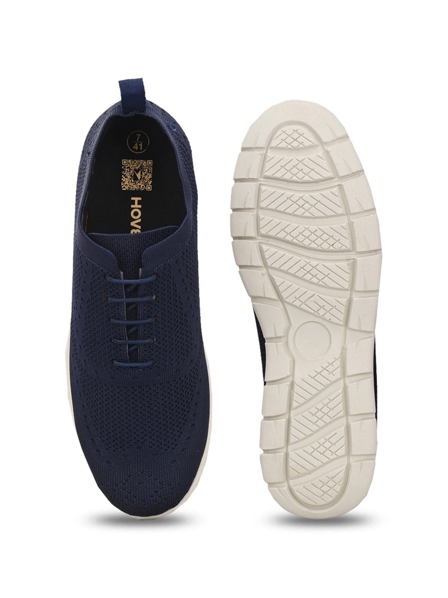 Hoversole Men's Lane Navy Brogue Shoes