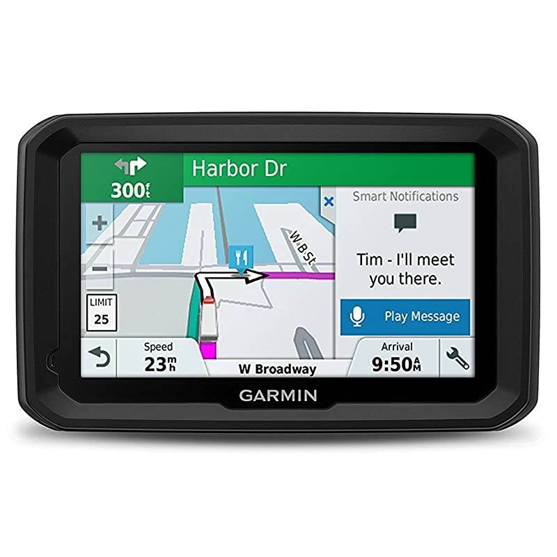 5" GPS Navigator for Trucks & Long Haul (010-01858-02) 580LMT-S Bluetooth Voice Activated Live Traffic North America Lifetime Maps Bundle with Hard EVA 7" Case & Microfiber Cloth
