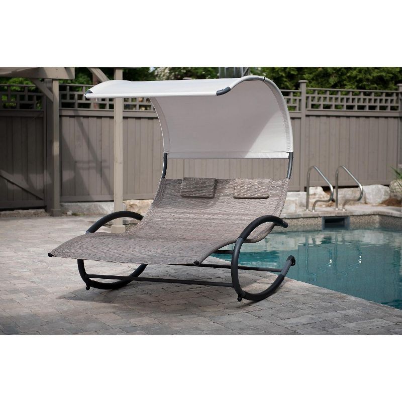 Vivere Sienna Steel Double Chaise Rocker