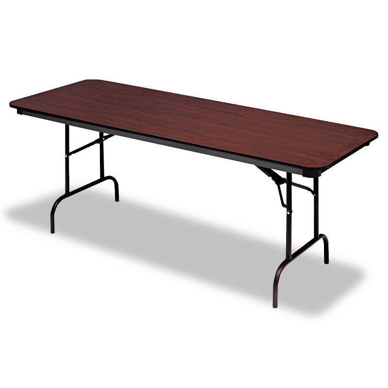 Iceberg Premium Wood Laminate Folding Table Rectangular 72w x 30d x 29h Mahogany 55224