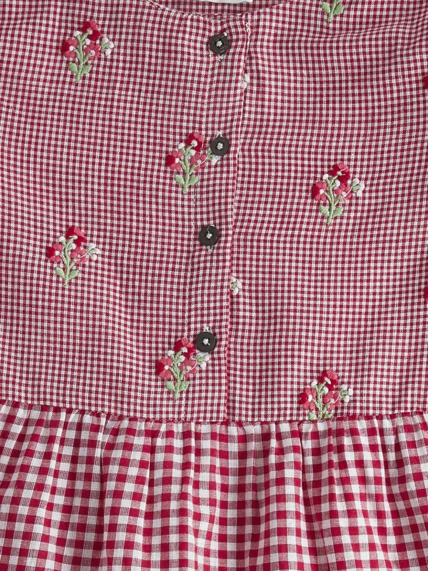 Akkriti by Pantaloons Kids Red Cotton Embroidered Dress