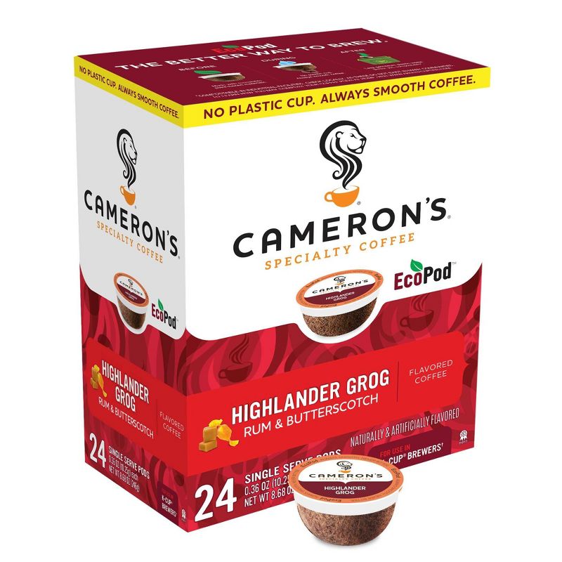 Cameron's Coffee Highlander Grog Light Roast Coffee - Keurig K-Cup Pods - 24ct
