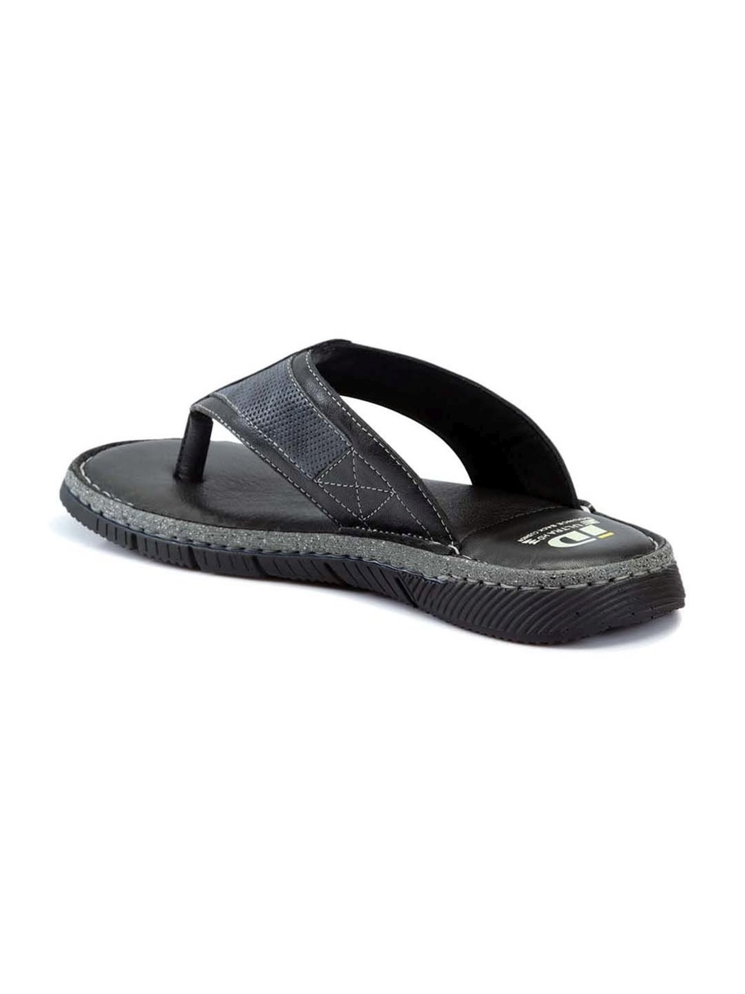 ID Men's Black Thong Sandals