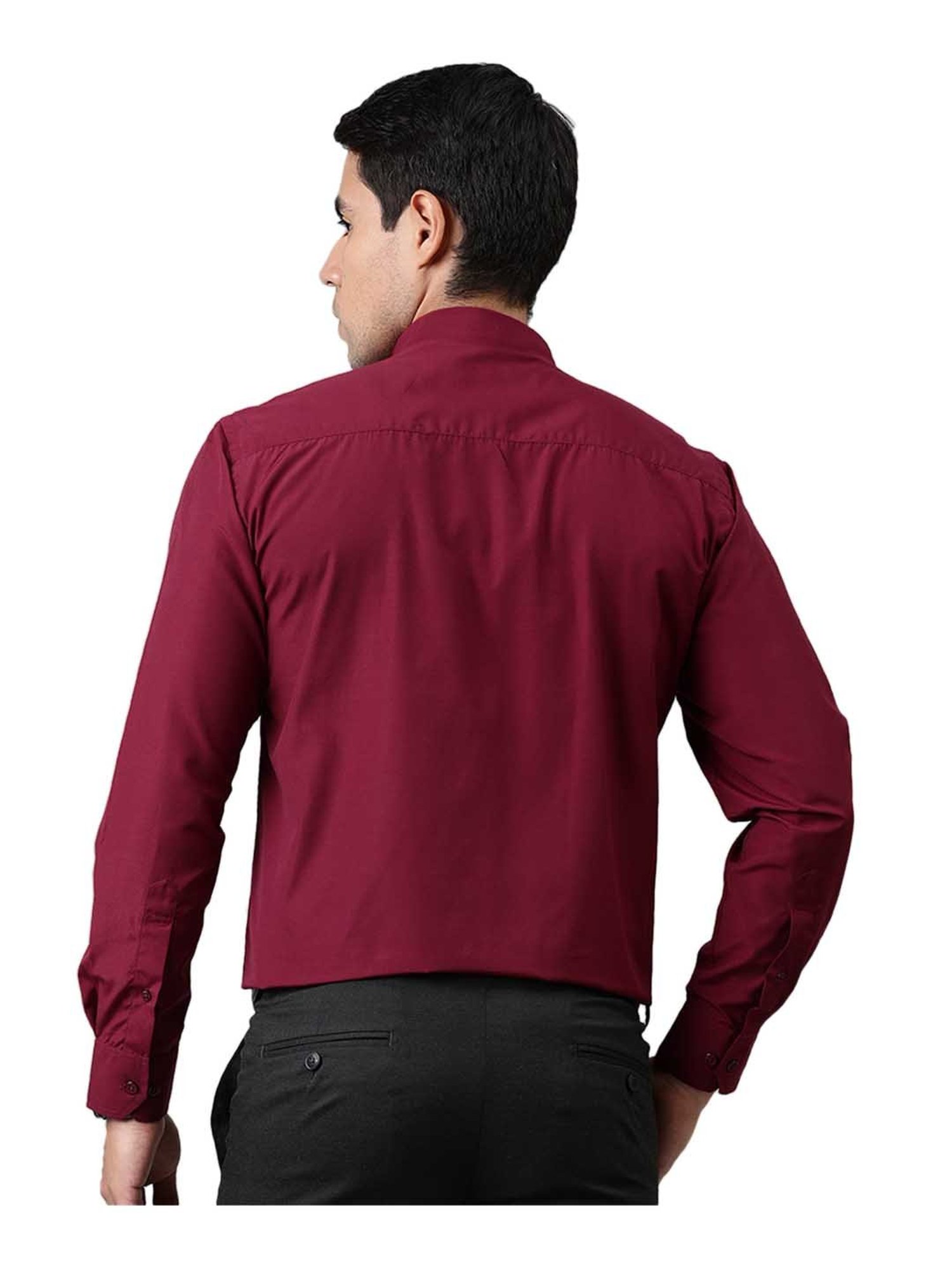English Navy Maroon Full Sleeves Shirt