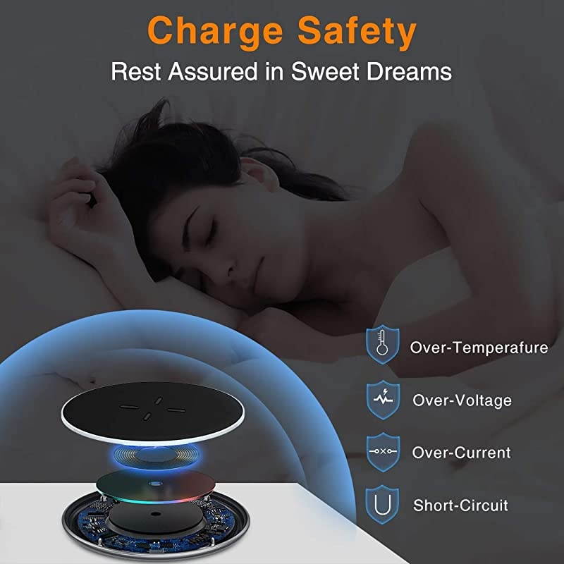 Wireless Charger Zinc AlloyRapid Cooling Fast Wireless Charging Pad 10W Qi Wireless Charger Compatible with Xs MaxXsXrX88 Plus Galaxy S7S8S9S10 5W for QiEnabled Phones Black