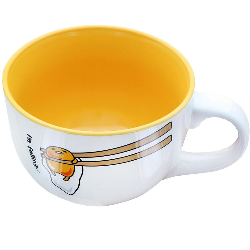Silver Buffalo Gudetama I'm Falling 24 Ounce Ceramic Soup Mug