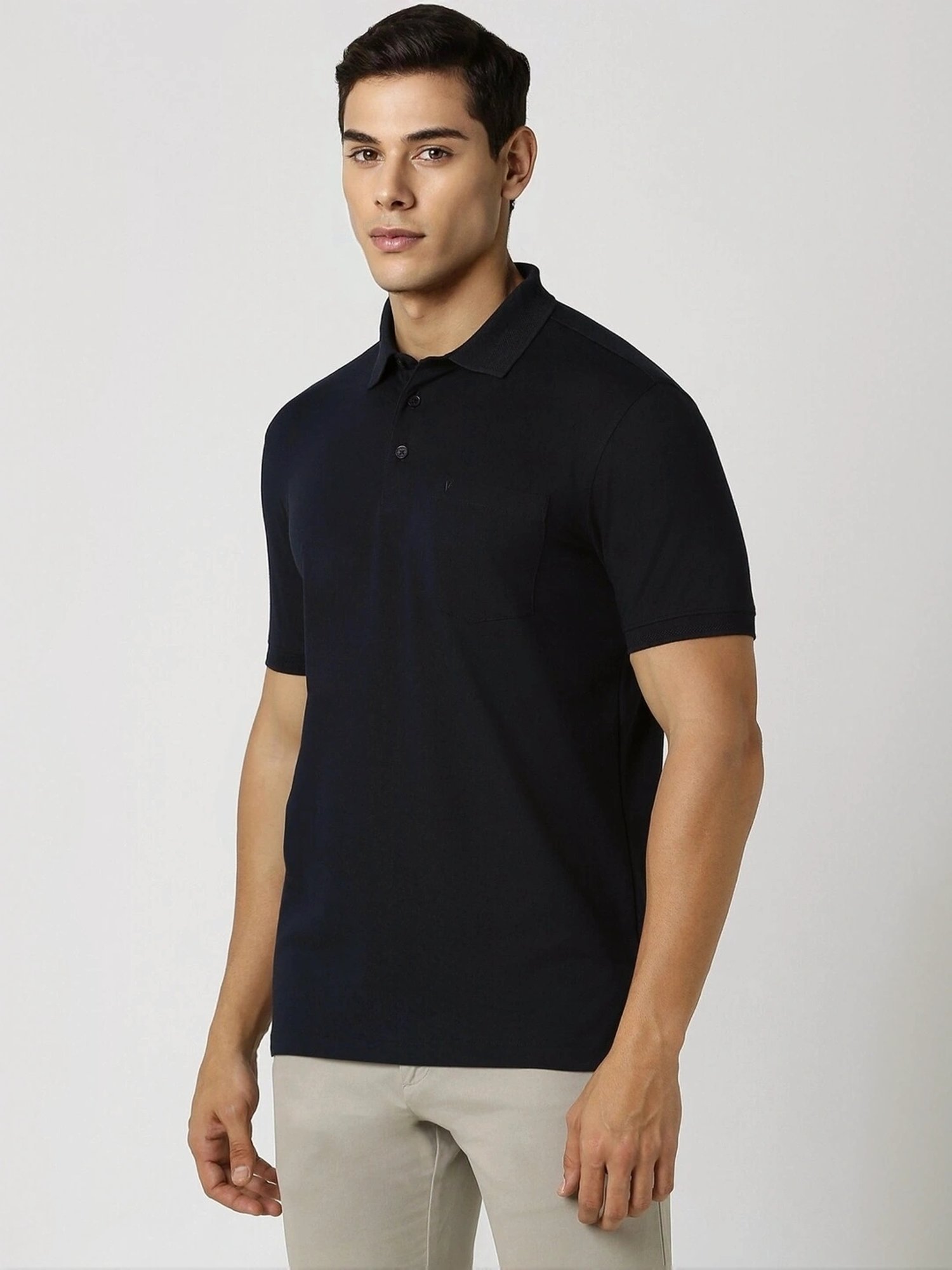 Van Heusen Navy Regular Fit Polo T-Shirt