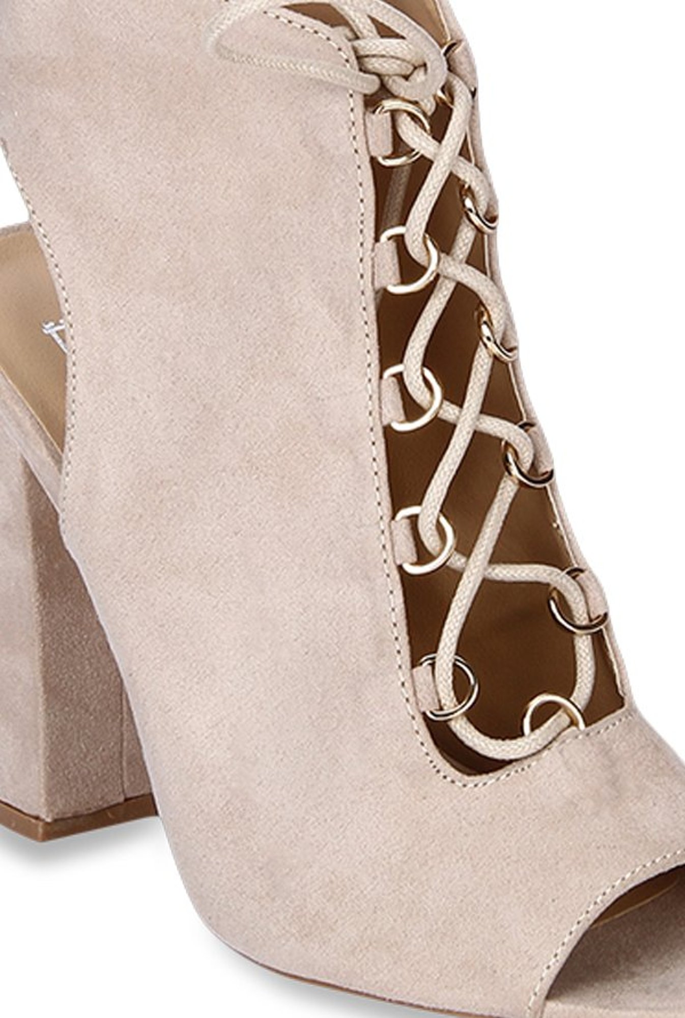 Truffle Collection Beige Peeptoe Sandals